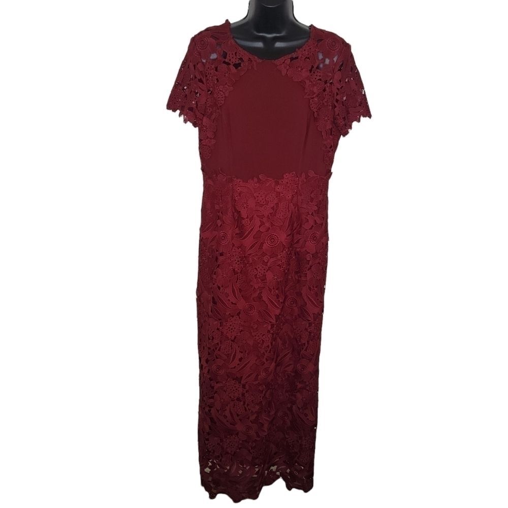 Shoshanna Midnight Nwot floral lace Evening Gown Dress size 10